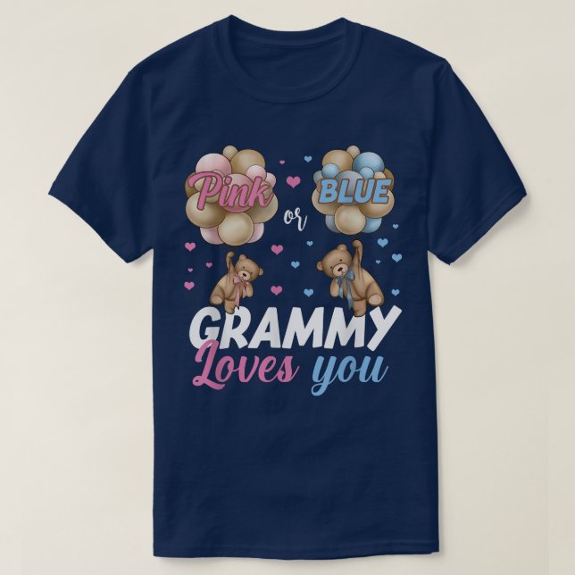 Camiseta Los Osos De Grammy Rosa O Azul Te Ama El Género Re (Diseño del anverso)