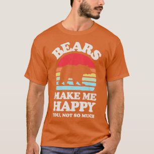 Camiseta Los osos me hacen feliz Sunset Retro para los homb