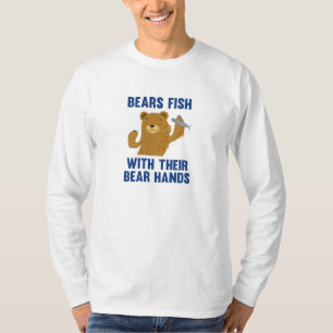 Camiseta Los Osos Pescan Con Sus Manos Del Oso