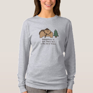 Camiseta Los osos son lindos pero aventura de senderismo mo