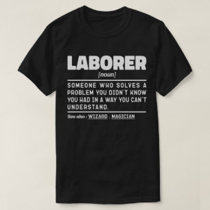 Camiseta Los padres de la definición de trabajo noun Día de
