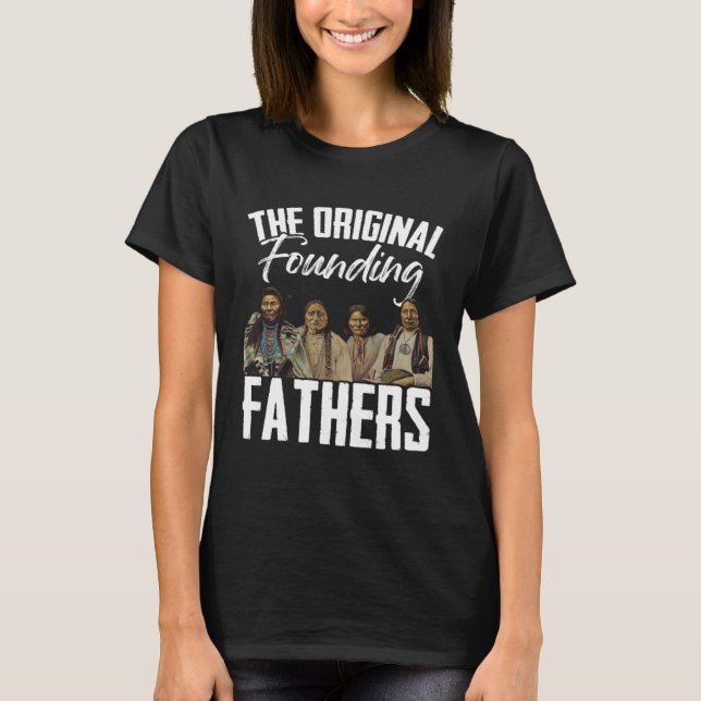 Camiseta Los Padres Fundadores Originales Temática Nativo A (Anverso)