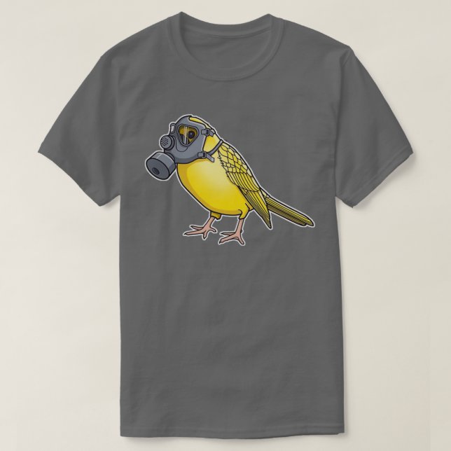 Camiseta Los pájaros no cantan canario (Diseño del anverso)