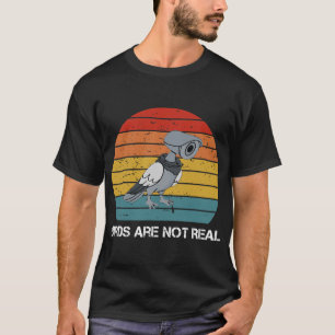 Camiseta Los pájaros no son retro curiosos de la conspiraci