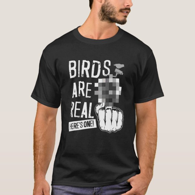 Camiseta Los pájaros son reales (Anverso)