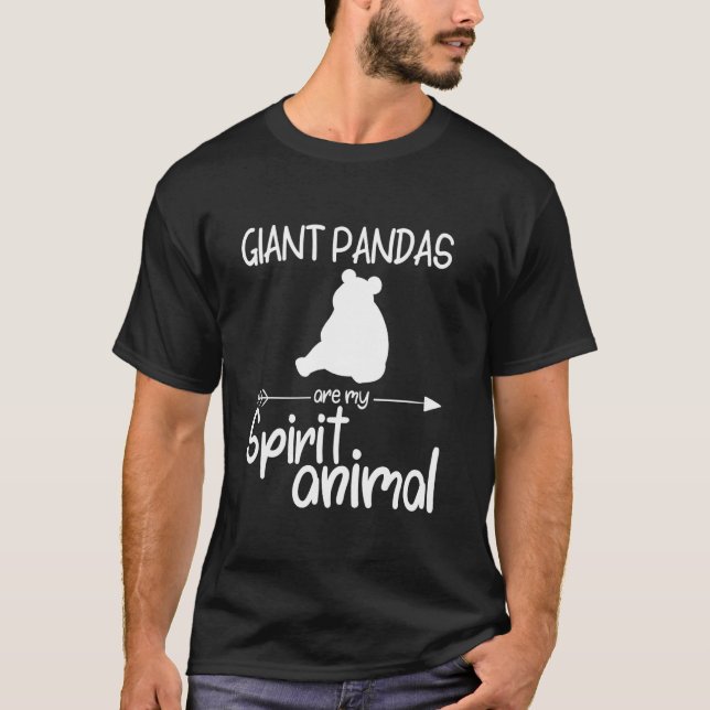 Camiseta Los Pandas Gigantes Son Mi Animal Espiritual Para  (Anverso)