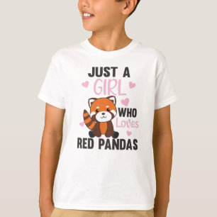 Camiseta Los pandas rojos Chicas aman el Panda rojo Kawaii 