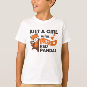 Camiseta Los pandas rojos Chicas aman el Panda rojo Kawaii 
