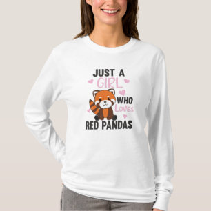 Camiseta Los pandas rojos Chicas aman el Panda rojo Kawaii