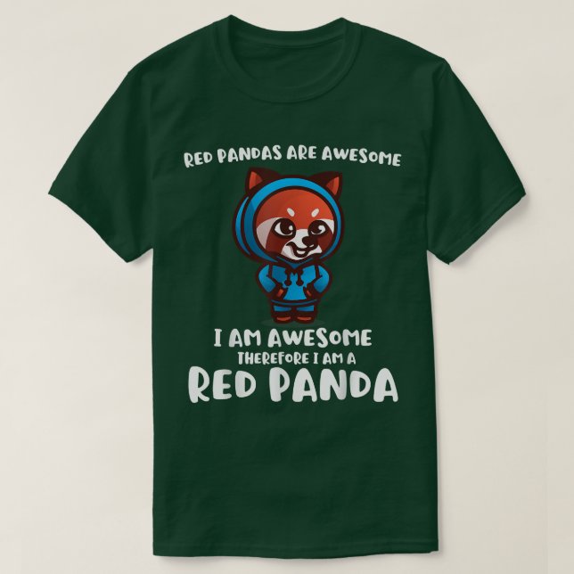 Camiseta Los Pandas Rojos Son AwesomeCute Niños Adultos Gra (Diseño del anverso)