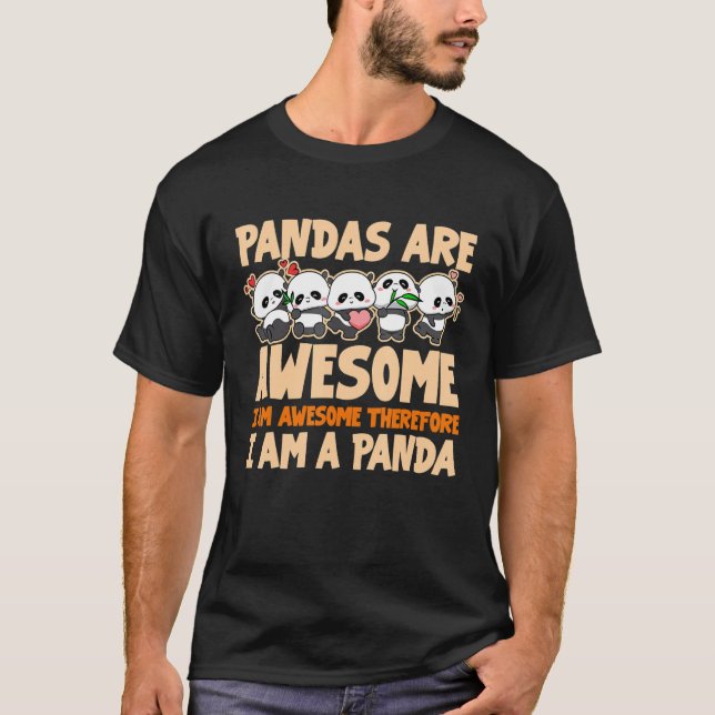 Camiseta Los Pandas Son Increíbles, Soy Increíble, Por Lo T (Anverso)