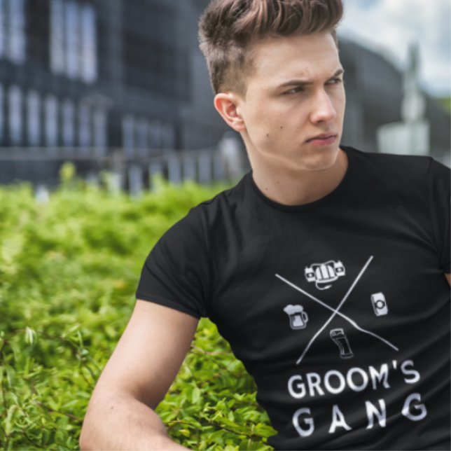Camiseta Los pandilleros de Groom, Bodas del partido del ba (Subido por el creador)