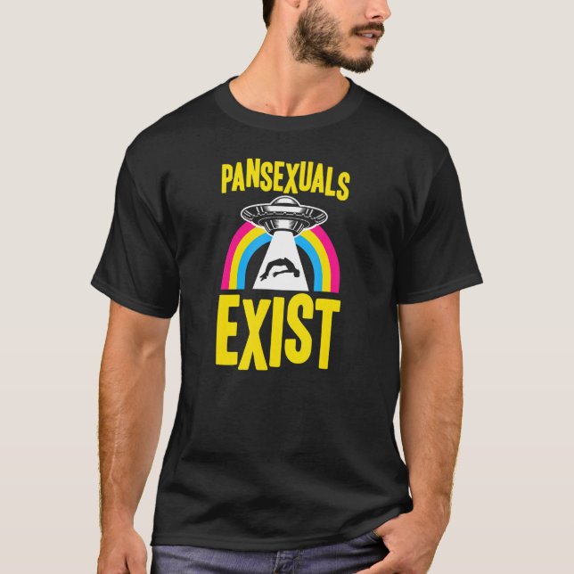 Camiseta Los Pansexuales Existen Ufo Alien Abducción Pan Pr (Anverso)
