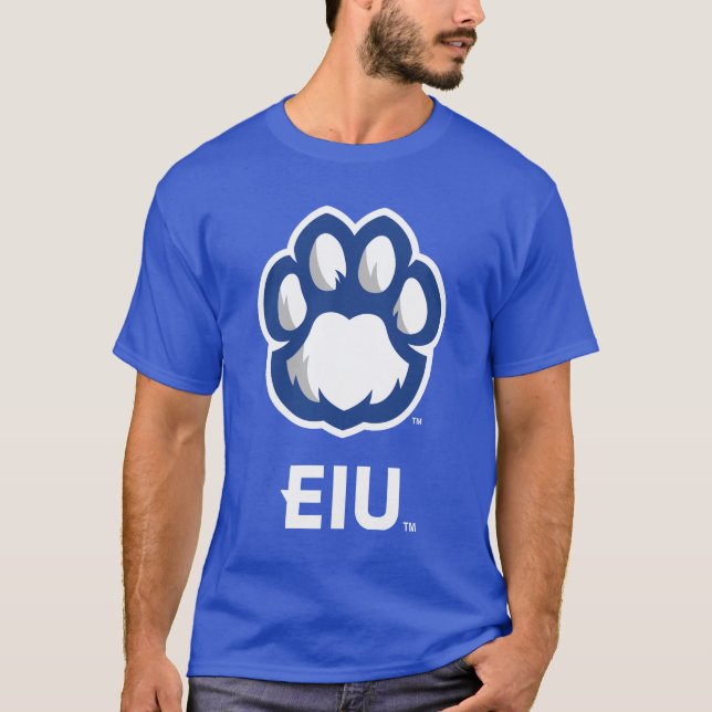 Camiseta Los Panthers de Illinois Oriental Paw Print y EIU (Anverso)