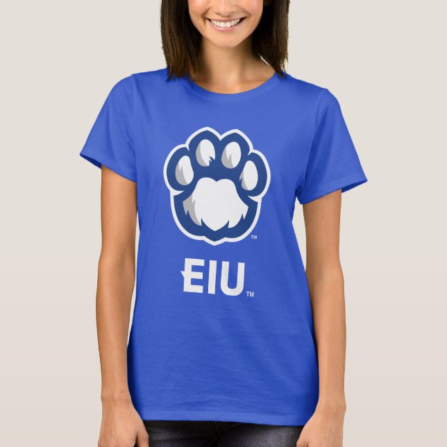 Camiseta Los Panthers de Illinois Oriental Paw Print y EIU (Anverso)
