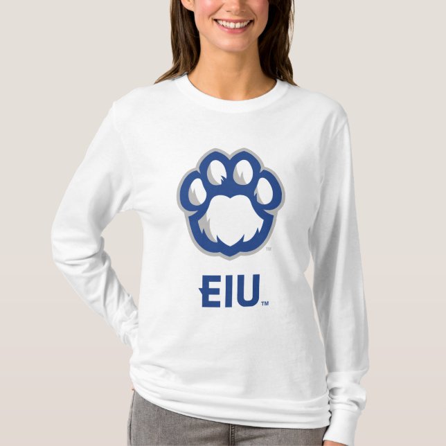 Camiseta Los Panthers de Illinois Oriental Paw Print y EIU (Anverso)