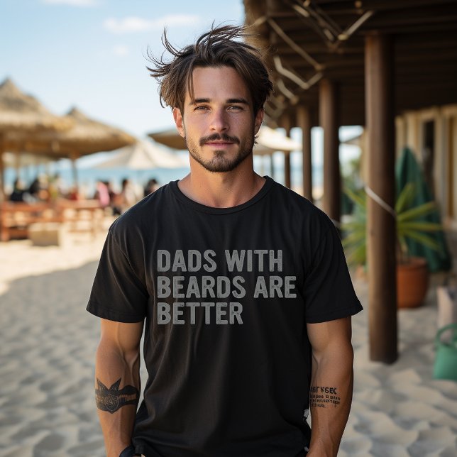 Camiseta Los papás con barba son mejores, el día del padre (Subido por el creador)