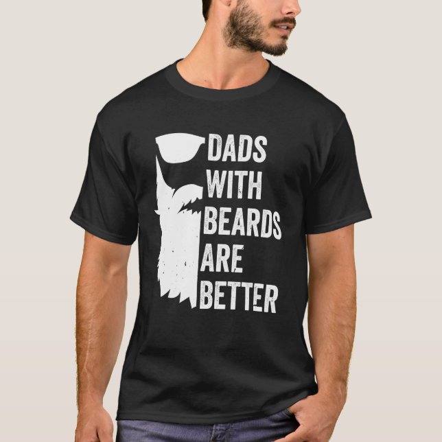 Camiseta Los papás con barbas son mejores Papá barbudo dive (Anverso)
