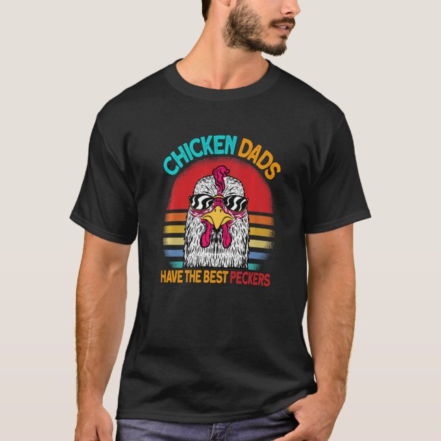 Camiseta los papás de pollo tienen el mejor picante pollo v (Anverso)