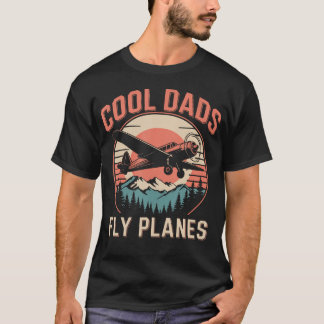 Camiseta Los papás geniales pilotan aviones divertido pilot
