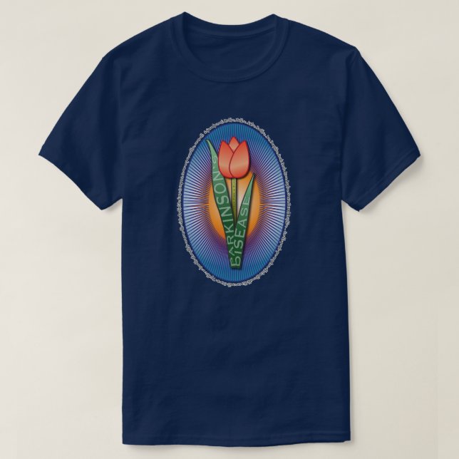 Camiseta Los parques ayudan a encontrar un tulipán de cura  (Diseño del anverso)