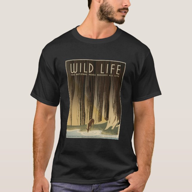 Camiseta Los parques nacionales de la vida salvaje (Anverso)
