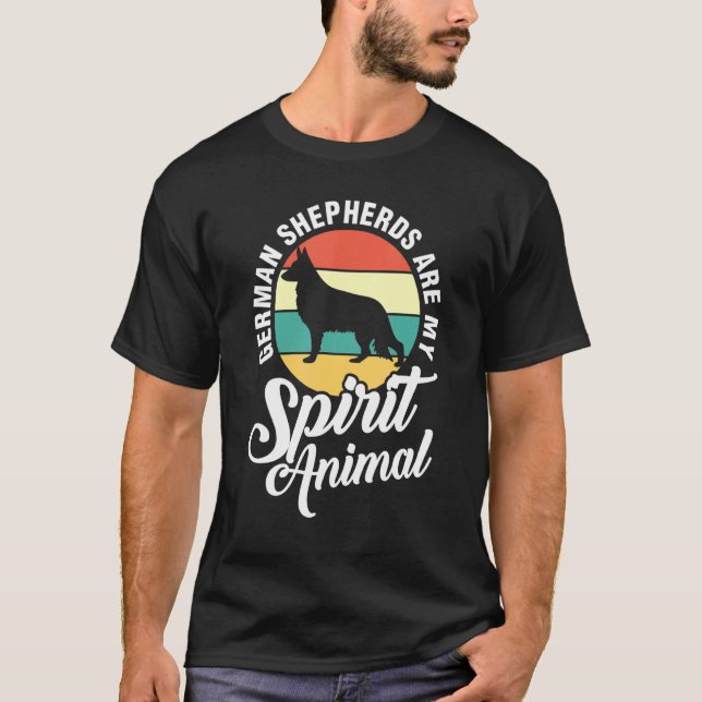 Camiseta Los pastores alemanes son mi perro animal espiritu (Anverso)