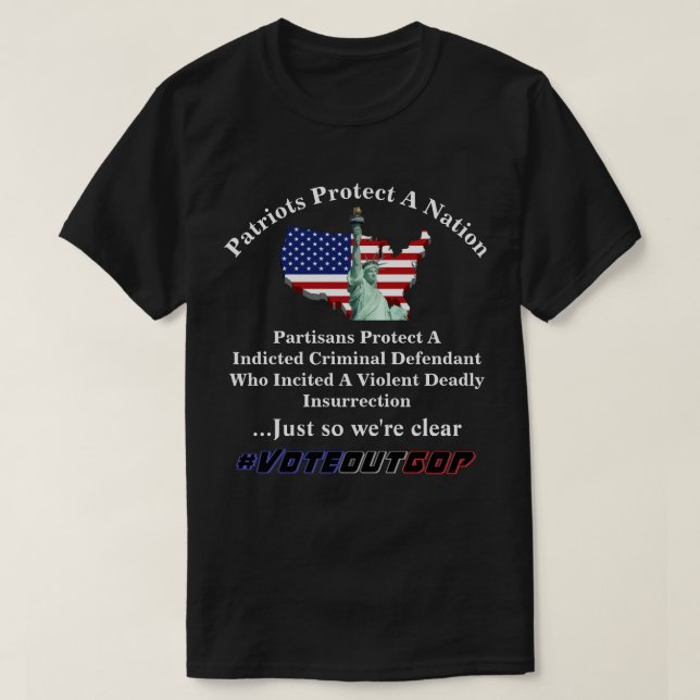Camiseta Los Patriotas Protegen A Una Nación Partidarios Pr (Diseño del anverso)