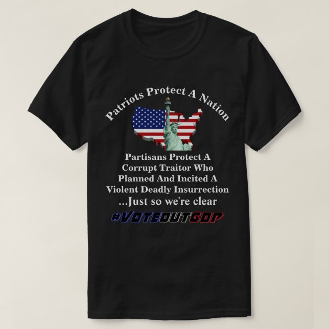 Camiseta Los Patriotas Protegen A Una Nación Partidarios Pr (Diseño del anverso)