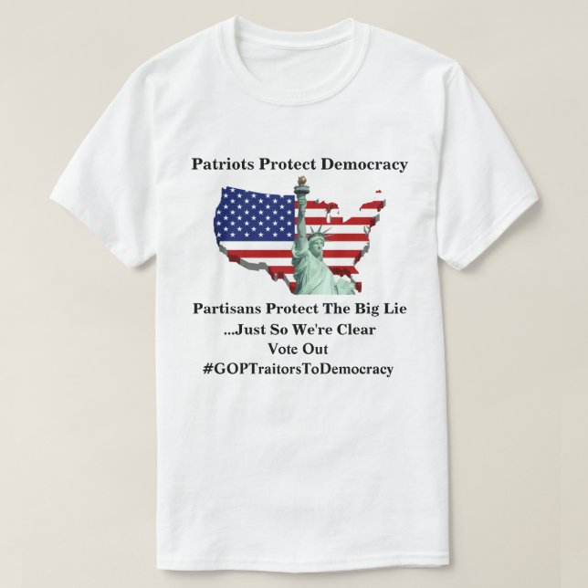 Camiseta Los patriotas protegen la democracia (Diseño del anverso)