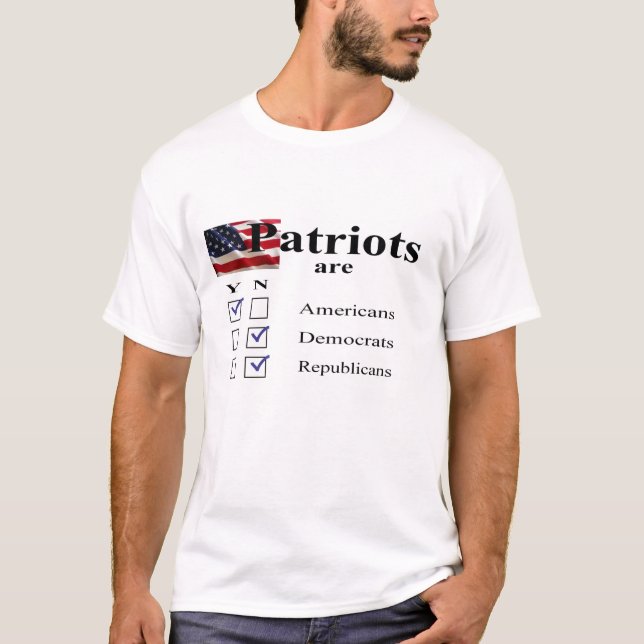 Camiseta Los patriotas son americanos (Anverso)