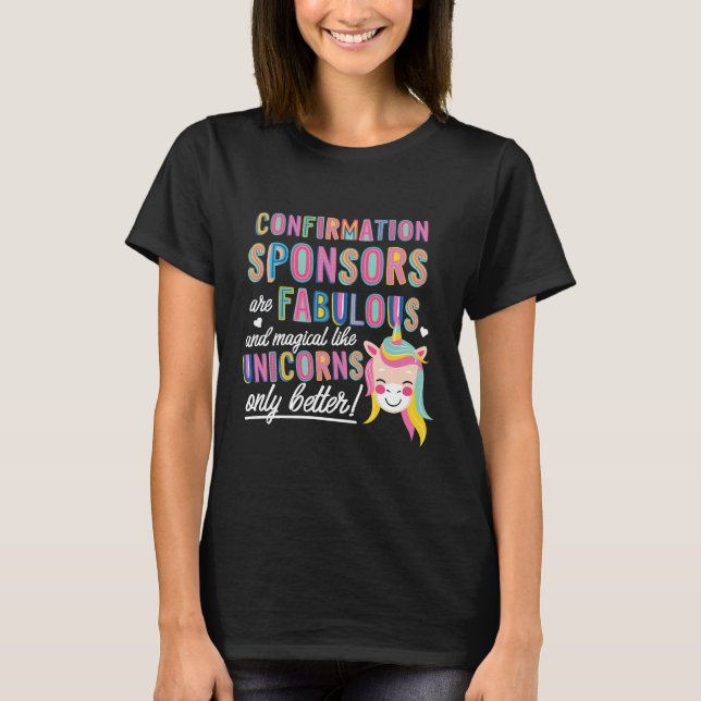 Camiseta Los patrocinadores de la confirmación son como la  (Anverso)