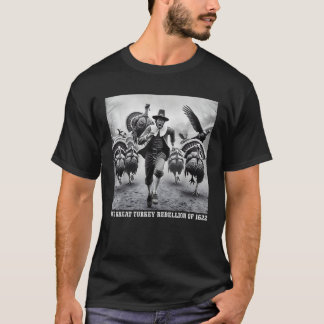 Camiseta Los pavos persiguen a los peregrinos en el diverti