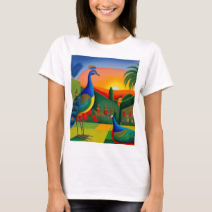 Camiseta Los pavos reales sobre el césped
