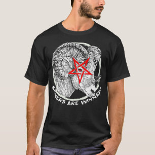 Camiseta Los pecadores satánicos son ganadores Punk de Góti