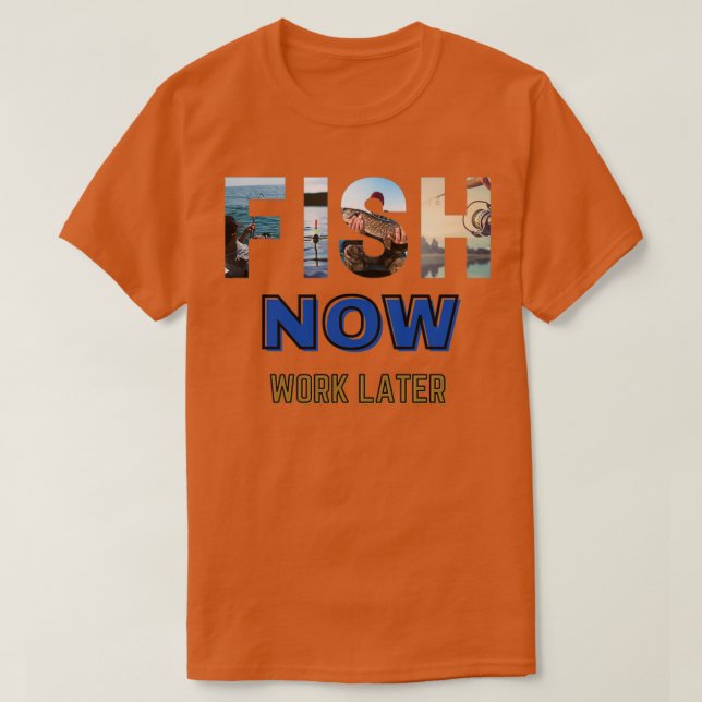 Camiseta los peces ahora trabajan después, dice gracioso el (Diseño del anverso)