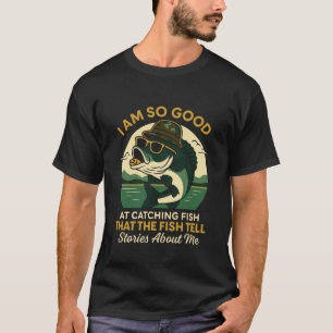 Camiseta Los peces cuentan historias sobre mí divertido pes