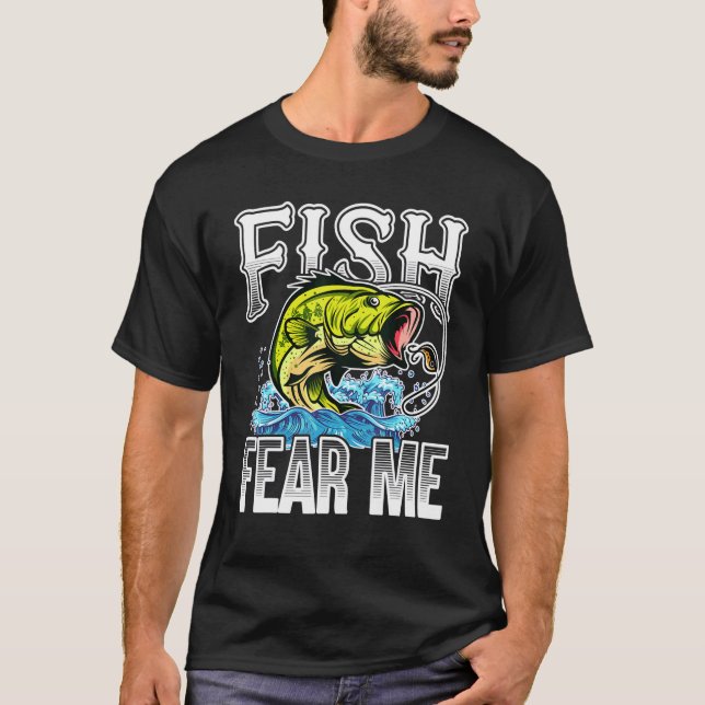 Camiseta Los peces me temen pescar tontamente pescador y pe (Anverso)