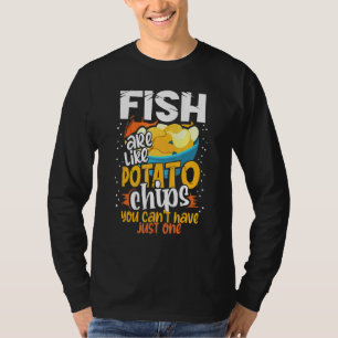 Camiseta Los peces son como las patatas fritas que no puede