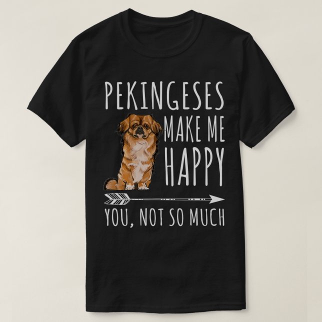 Camiseta Los Pekingeses Me Hacen Feliz De Que No Tantas Per (Diseño del anverso)