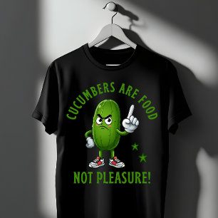 Camiseta Los pepinos son comida, no placer. Divertido veget