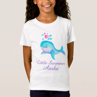 Camiseta Los pequeños chicas lindos del nadador pican la