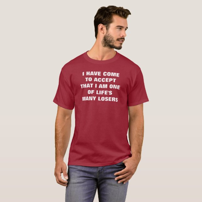 Camiseta los pequeños perdedores de la vida (Anverso completo)