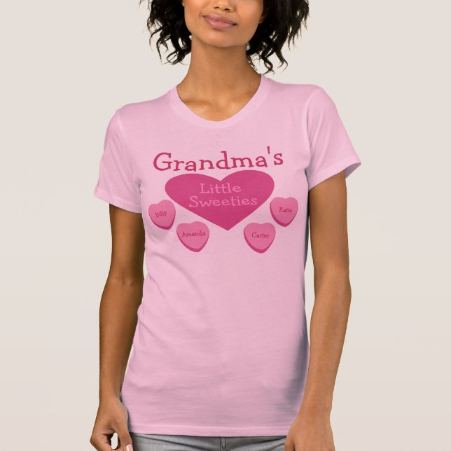 Camiseta Los pequeños Sweeties de la abuela personalizada (Anverso)