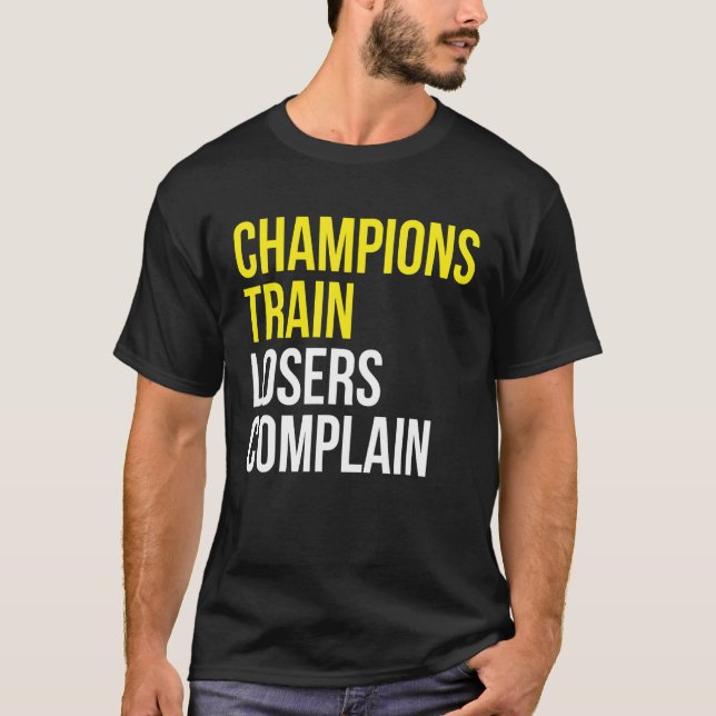 Camiseta Los perdedores de los trenes de campeones se queja (Anverso)