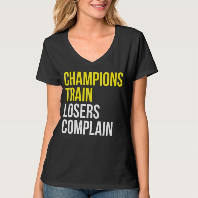 Camiseta Los perdedores de los trenes de campeones se queja (Anverso)