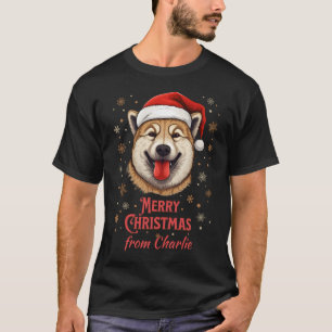 Camiseta Los perros Akita Inu aman a los Navidades Santa