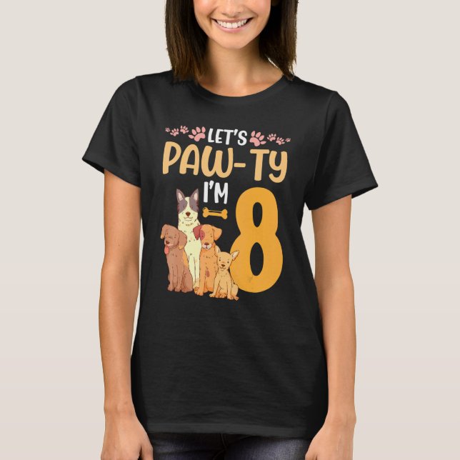 Camiseta Los perros bailan juntos mi cumpleaños vamos a ir  (Anverso)