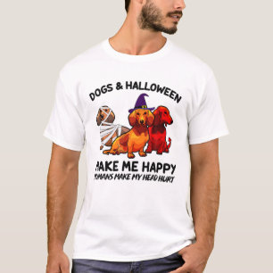 Camiseta Los Perros De Dachshund Y Halloween Me Hacen Feliz