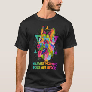 Camiseta Los perros de trabajo militar son héroes Pastor Al